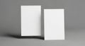 Minimalist floating blank cards on gray background for design mockup Royalty Free Stock Photo