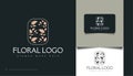 Minimalist Floral Logo Design, for Spa, Cosmetics, Beauty, Florists and Fashion