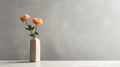 Minimalist Flower Arrangement In A Single Vase. Generative AI Royalty Free Stock Photo