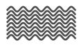 Fluid Wavy Line Black and White Seamless Pattern, vector design Generative AI Royalty Free Stock Photo