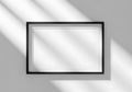 Minimalist frame against gray wall Royalty Free Stock Photo