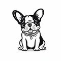 Minimalist French Bulldog Vector Illustration