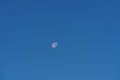 Minimalist Full Moon at Day Without Clouds Blue Sky Royalty Free Stock Photo