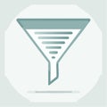 Minimalist Funnel Icon for Data Filtering Royalty Free Stock Photo