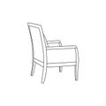 Minimalist furniture logo with sofa chair, chair house furniture logo symbol design illustration