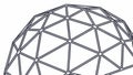 Minimalist Geodesic Dome Structure Vector, vector design Generative AI Royalty Free Stock Photo