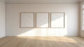 Minimalist Geometric Abstractions: White Room With Precisionist Lines