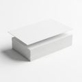Minimalist geometric box with an open lid on a plain background Royalty Free Stock Photo