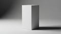 Minimalist geometric cube casting a subtle shadow on a neutral background Royalty Free Stock Photo