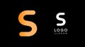 Minimalist geometric letter S, bold rounded icon style, futuristic cyber logotype for digital tech branding, EDM event