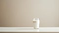 Minimalist Glass Of Milk On White Table - Digital Minimalism