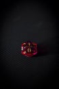 Minimalist Glowing Red D20 Die Royalty Free Stock Photo
