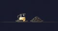 Gold line of a pitcher of milk and a plate of dates on a dark navy blue background fruit Royalty Free Stock Photo
