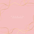 minimalist golden curve lines on pastel background design