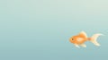 Minimalist Goldfish On Blue Sky Wallpaper