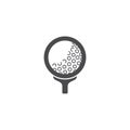 Minimalist golf ball illustration