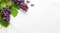 Minimalist Grape Advertisement On White Marble Background Royalty Free Stock Photo