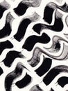 Minimalist Graphic Brush Stroke Pattern Waves I