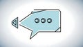 Chat Bubble with Ellipsis and Play Icon Royalty Free Stock Photo