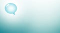 Abstract blue speech bubble graphic with soft gradient background communication message Royalty Free Stock Photo