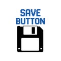 Save Button Icon with Floppy Disk Royalty Free Stock Photo