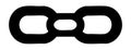 A minimalist graphic representation of interconnected links, symbolizing unity