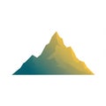 A minimalist graphic of a stylized mountain, featuring a triangular peak with a gradient Royalty Free Stock Photo