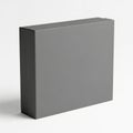 Minimalist gray cube on white background Royalty Free Stock Photo