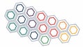 Minimalist Gray Hexagon Grid Abstract Background vector design Generative AI Royalty Free Stock Photo