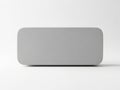 Minimalist gray rectangular object with a smooth and sleek design against a white background Royalty Free Stock Photo
