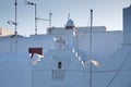 minimalist greek church detail Royalty Free Stock Photo