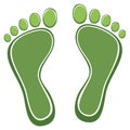 Minimalist Green Footprints Track Fresh Future Growth Concept Design Royalty Free Stock Photo