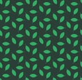 Minimalist green leaves pattern