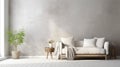 Minimalist grey modern living room interior background, living room mock up in scandinavian style, empty wall mockup, 3d rendering