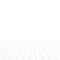 A minimalist grid design on a white background. The perspective grid pattern consists Royalty Free Stock Photo