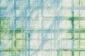 Minimalist grid patterns in light blue and green, representing structure and order Royalty Free Stock Photo