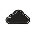 Minimalist Hand Drawn Black Cloud Icon Weather Forecast or Data Storage Symbol Royalty Free Stock Photo
