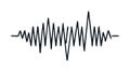 Minimalist Heartbeat Sound Wave Vector Graphic, Black & White, vector design Generative AI Royalty Free Stock Photo