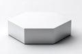 Minimalist hexagonal design element in bright white color showcasing modern aesthetics and simplicity