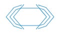 Minimalist Hexagonal Frame Geometric Design, vector design Generative AI Royalty Free Stock Photo