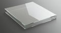 Transparent Glass Display Box on Gray Background Royalty Free Stock Photo