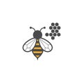 Minimalist of honey bee illustration