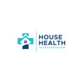 minimalist HOUSE HEALTH home building logo design