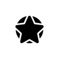 Outline Simple Star in Circle Shape Icon Design Element Royalty Free Stock Photo