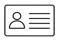 Minimalist ID Card Outline Vector for Professional Use