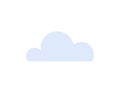 Minimalist illustration of a light blue cloud shape on a plain white background, evoking calm simplicity Royalty Free Stock Photo