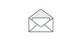 Simple Envelope Icon Royalty Free Stock Photo