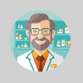 pharmacist person working in a drugstore