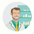 pharmacist person working in a drugstore