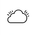 A minimalist illustration shows a cloud partially blocking a sun, created using simple lines